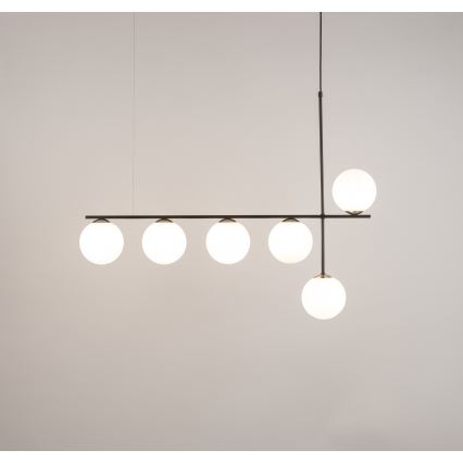 Candelabro suspenso SILIA 6xG9/12W/230V preto