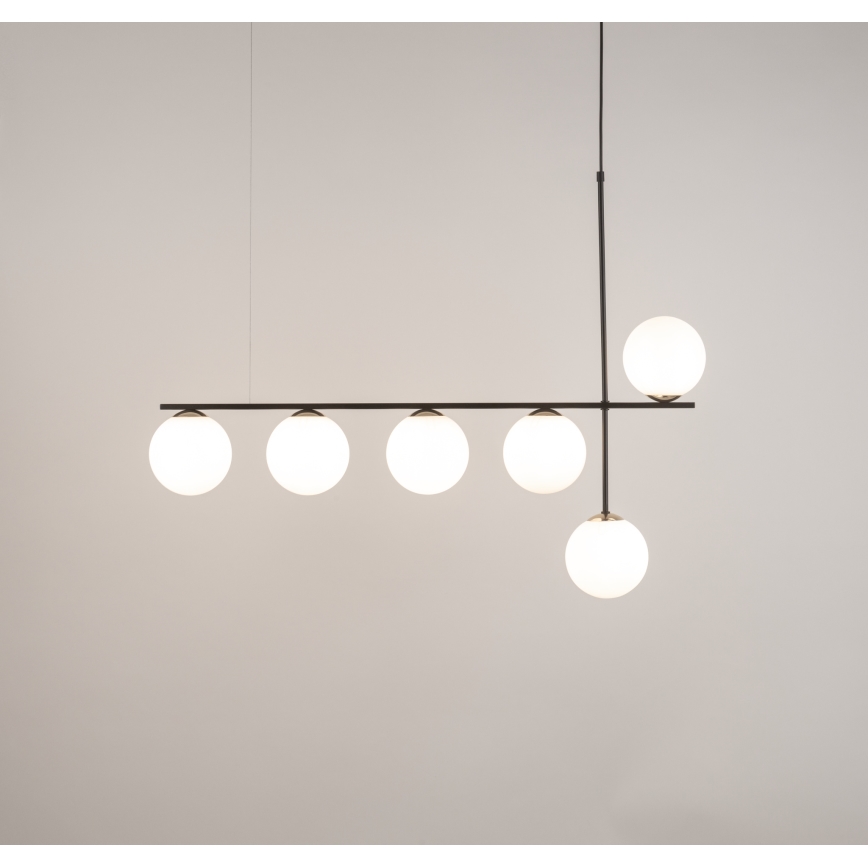 Candelabro suspenso SILIA 6xG9/12W/230V preto