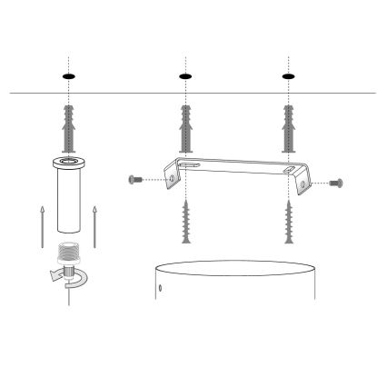 Candelabro suspenso SILIA 6xG9/12W/230V preto