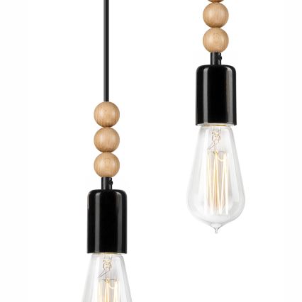 Candelabro suspenso SIMON 3xE27/60W/230V faia - FSC certificado