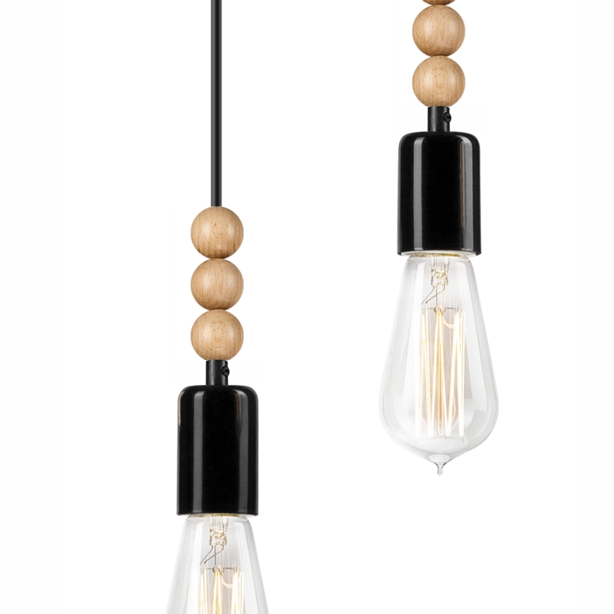Candelabro suspenso SIMON 3xE27/60W/230V faia - FSC certificado