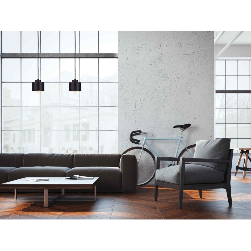 Candelabro suspenso SIMPLY BLACK 2xE27/60W/230V