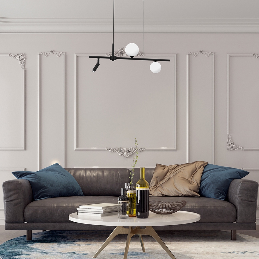 Candelabro suspenso SIRIO 3xG9/25W/230V preto