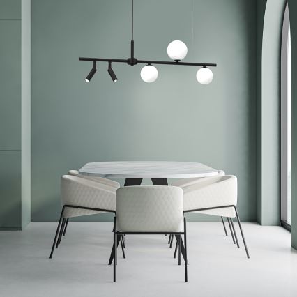Candelabro suspenso SIRIO 5xG9/25W/230V preto