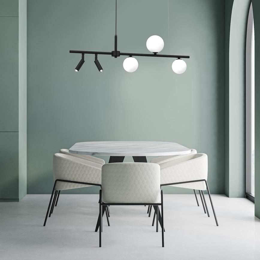 Candelabro suspenso SIRIO 5xG9/25W/230V preto