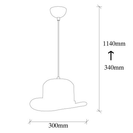 Candelabro suspenso SIVANI 1xE27/100W/230V