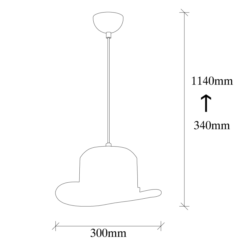 Candelabro suspenso SIVANI 1xE27/100W/230V