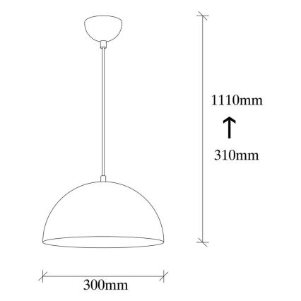 Candelabro suspenso SIVANI 1xE27/40W/230V branco