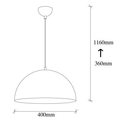 Candelabro suspenso SIVANI 1xE27/40W/230V
