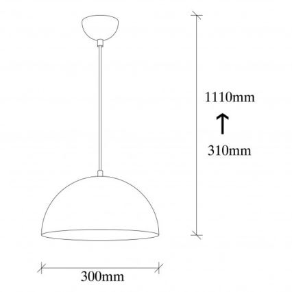 Candelabro suspenso SIVANI 1xE27/40W/230V preto