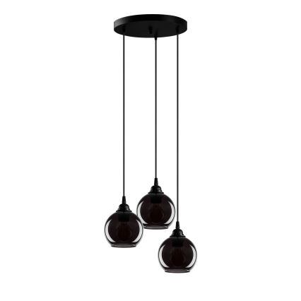 Candelabro suspenso SMOKED 3xE27/40W/230V