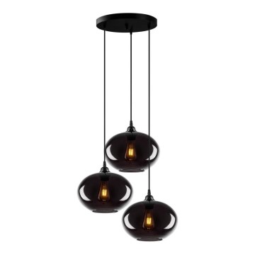 Candelabro suspenso SMOKED 3xE27/40W/230V