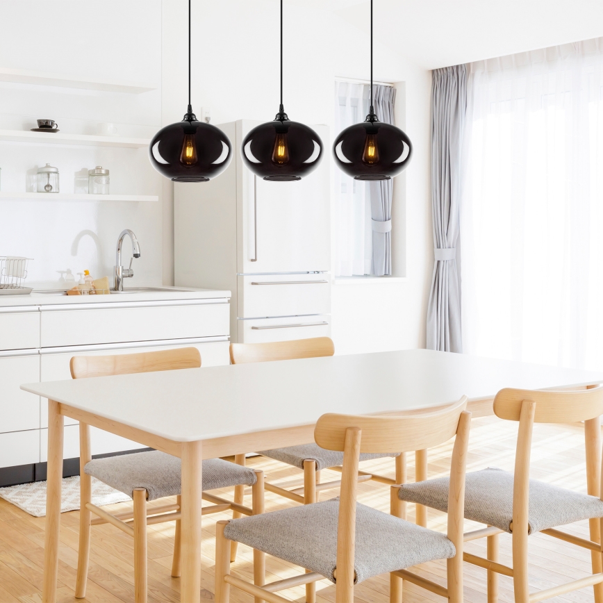 Candelabro suspenso SMOKED 3xE27/40W/230V
