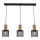 Candelabro suspenso SOBRESA 3xE27/60W/230V preto/madeira