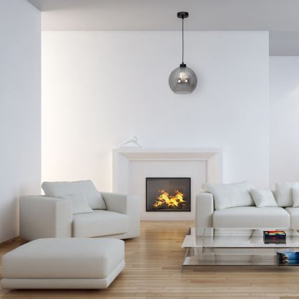 Candelabro suspenso SOFIA 1xE27/60W/230V preto
