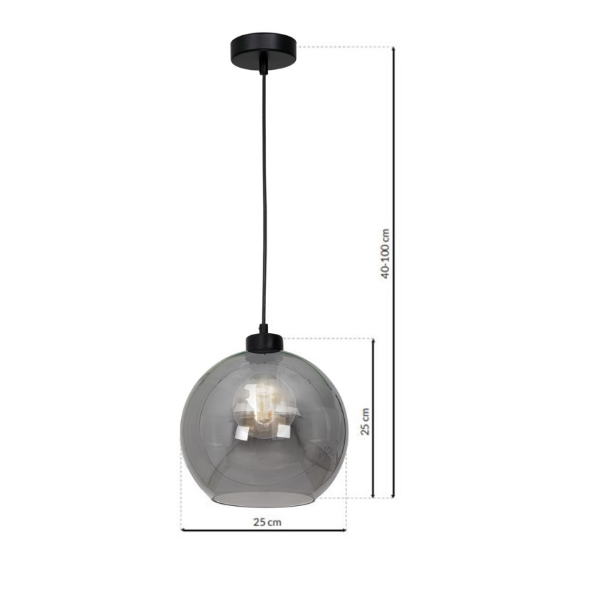 Candelabro suspenso SOFIA 1xE27/60W/230V transparente