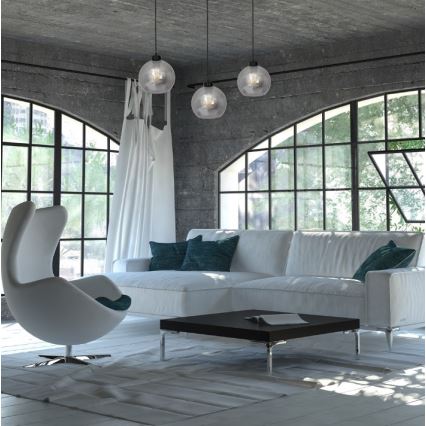 Candelabro suspenso SOFIA 3xE27/60W/230V preto
