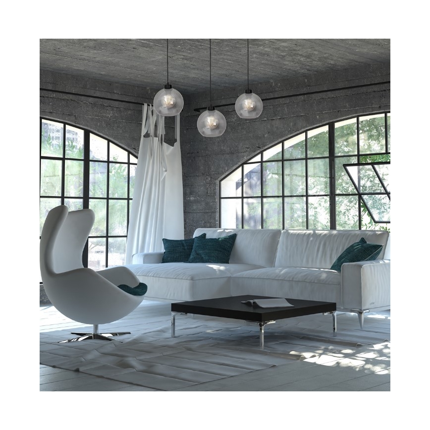Candelabro suspenso SOFIA 3xE27/60W/230V preto