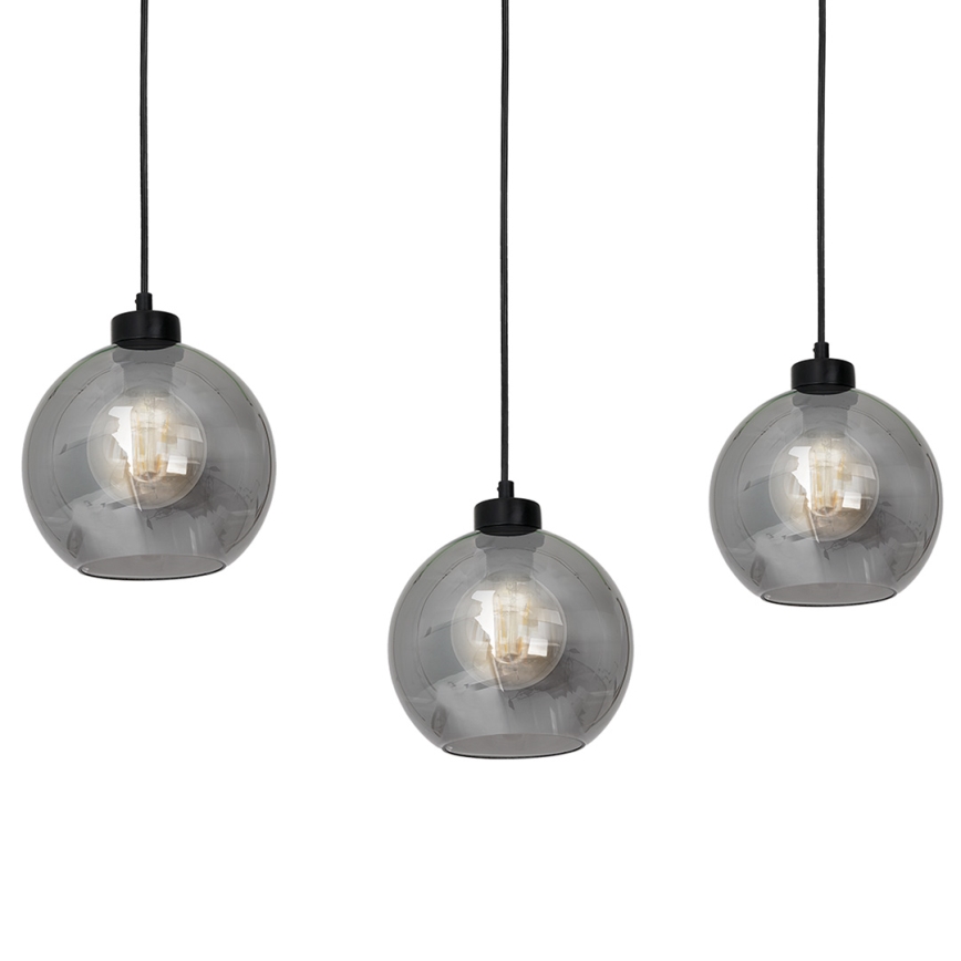 Candelabro suspenso SOFIA 3xE27/60W/230V preto