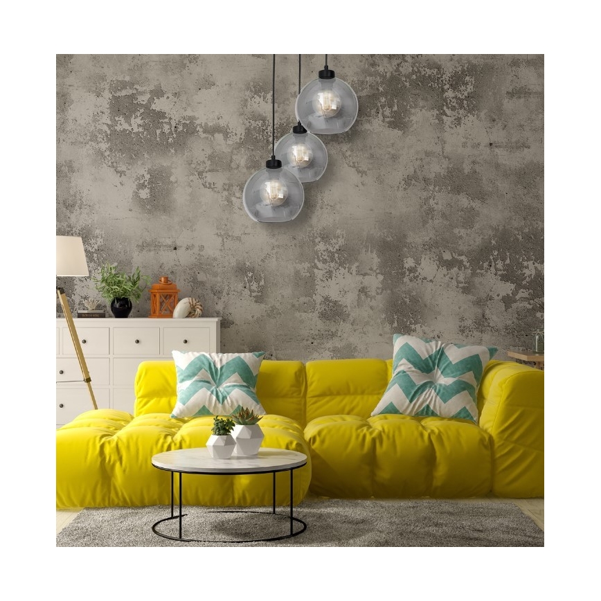 Candelabro suspenso SOFIA 3xE27/60W/230V preto