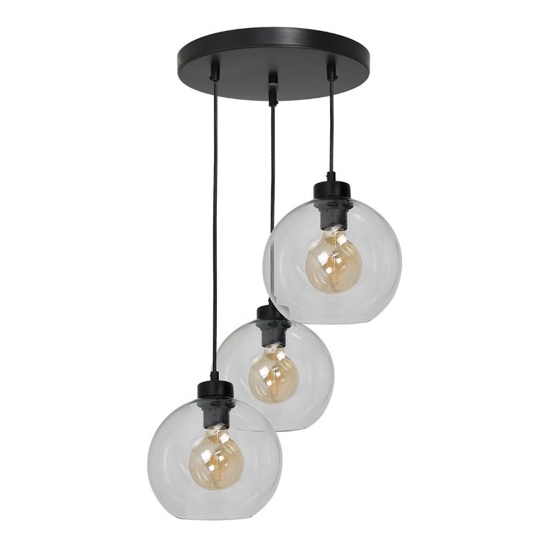 Candelabro suspenso SOFIA 3xE27/60W/230V transparente