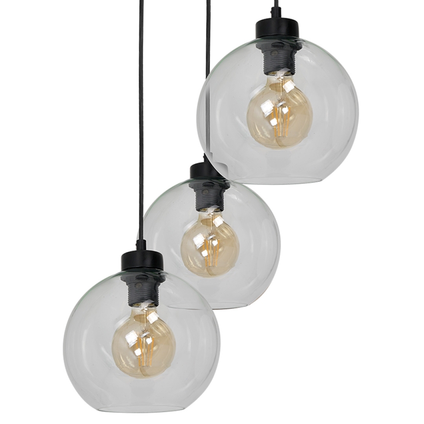 Candelabro suspenso SOFIA 3xE27/60W/230V transparente