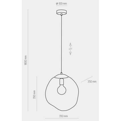 Candelabro suspenso SOL 1xE27/60W/230V