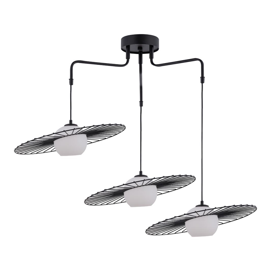 Candelabro suspenso SOL 3xE27/60W/230V preto