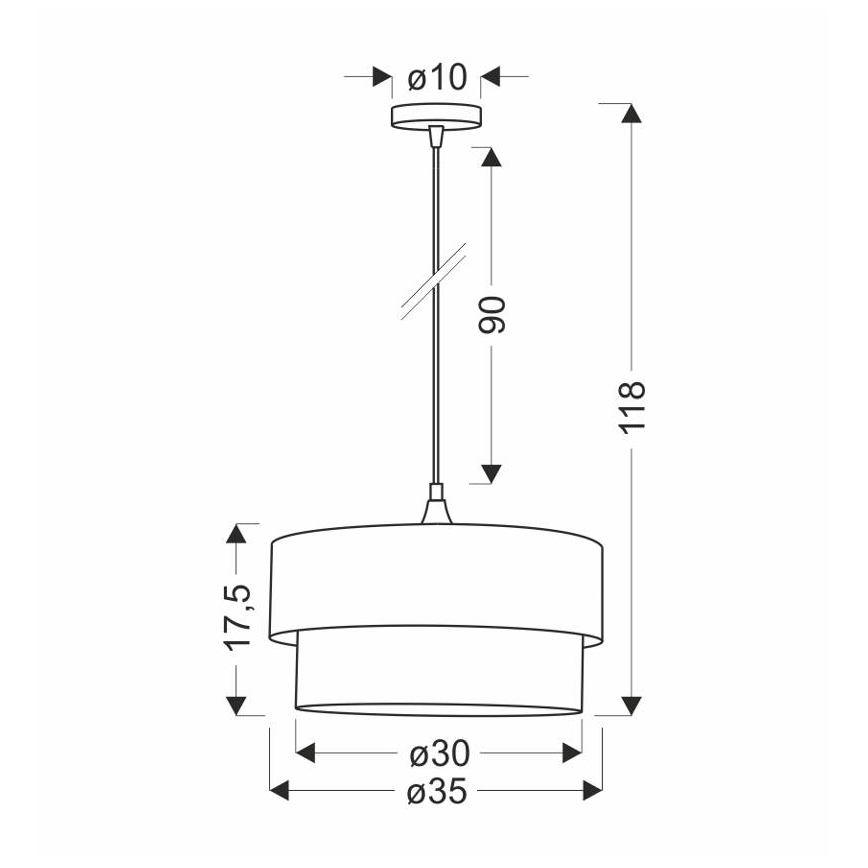 Candelabro suspenso SOLANTO 1xE27/60W/230V verde/preto