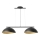 Candelabro suspenso SOLAR 2xE27/60W/230V preto