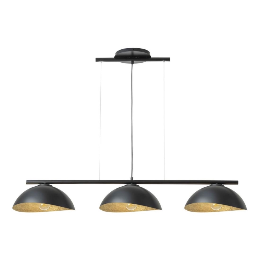 Candelabro suspenso SOLAR 3xE27/60W/230V preto