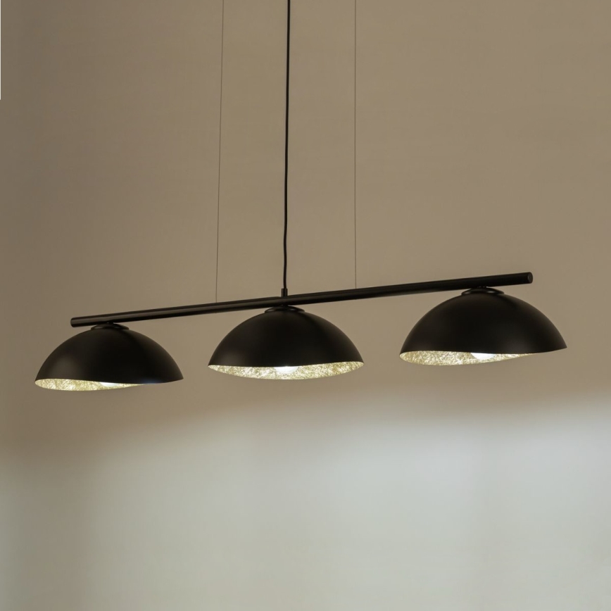 Candelabro suspenso SOLAR 3xE27/60W/230V preto