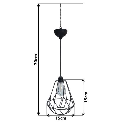 Candelabro suspenso solar LED KATTY 1,2V IP44