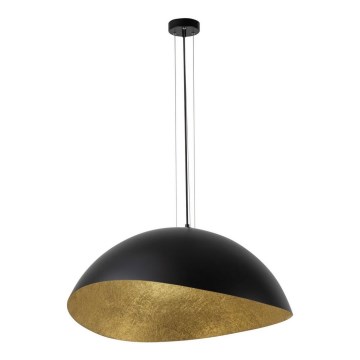 Candelabro suspenso SOLARIS 1xE27/60W/230V diâmetro 69 cm preto/dourada