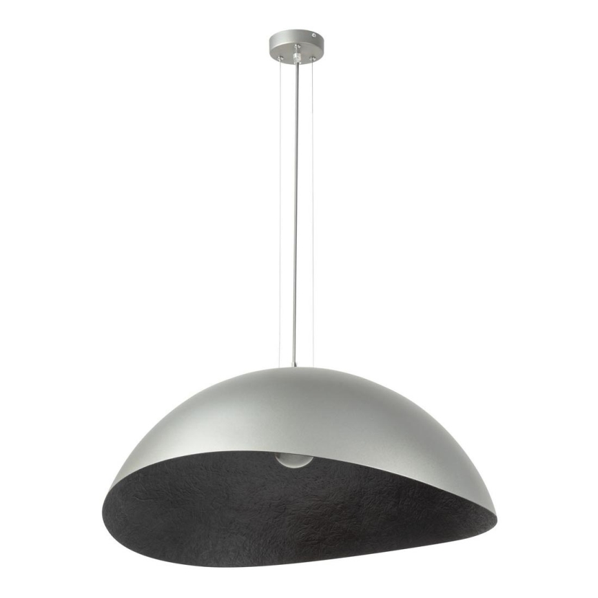 Candelabro suspenso SOLARIS 1xE27/60W/230V diâmetro 89 cm prateado/preto