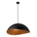 Candelabro suspenso SOLARIS 1xE27/60W/230V diâmetro 89 cm preto/cobre
