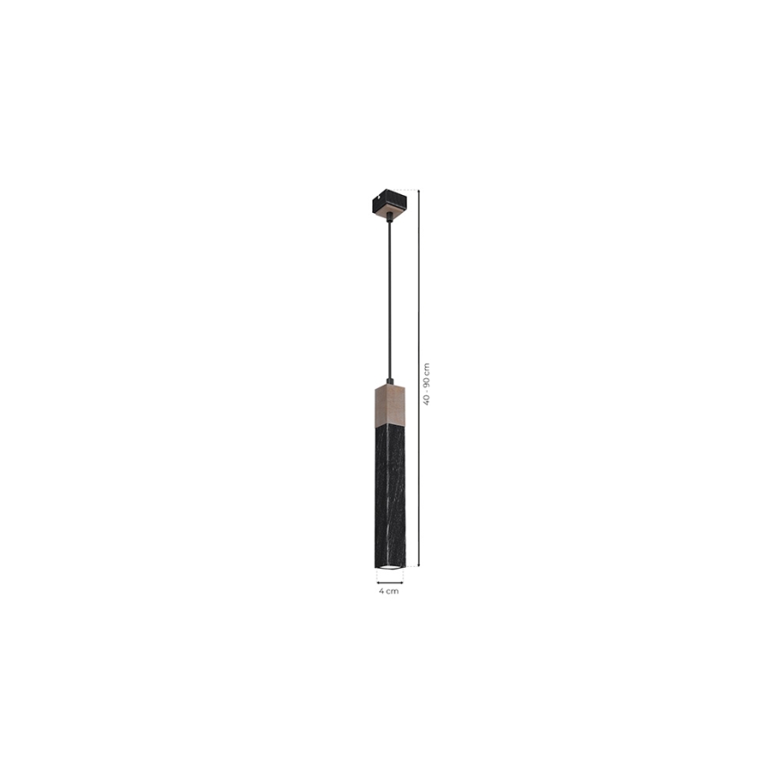 Candelabro suspenso SOLO 1xGU10/MR11/40W/230V preto