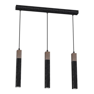 Candelabro suspenso SOLO 3xGU10/MR11/40W/230V preto