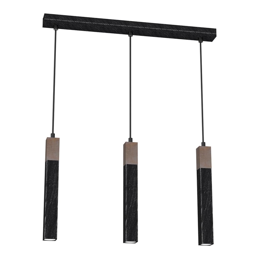 Candelabro suspenso SOLO 3xGU10/MR11/40W/230V preto