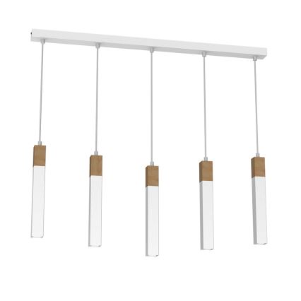Candelabro suspenso SOLO 5xGU10/MR11/40W/230V branco