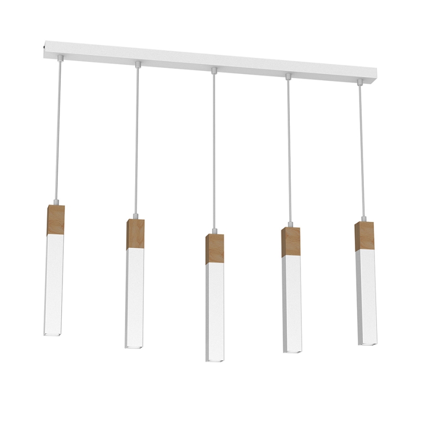 Candelabro suspenso SOLO 5xGU10/MR11/40W/230V branco