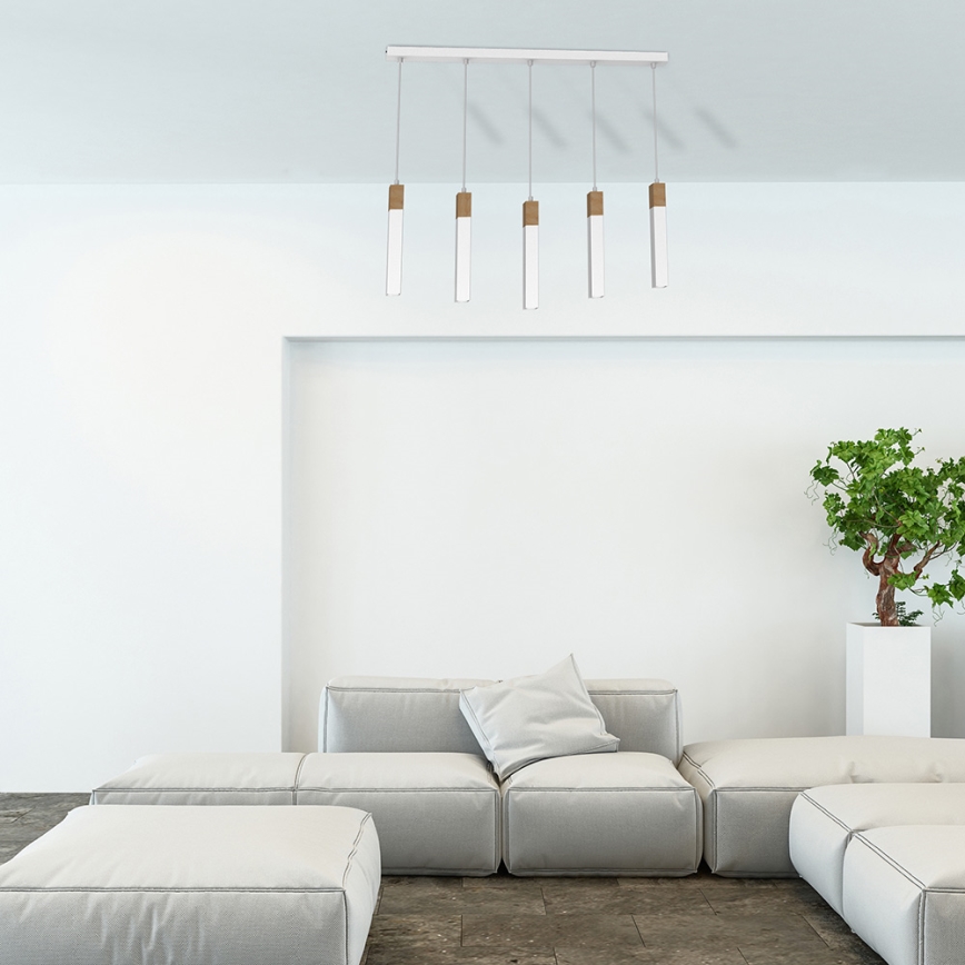 Candelabro suspenso SOLO 5xGU10/MR11/40W/230V branco