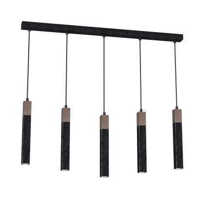 Candelabro suspenso SOLO 5xGU10/MR11/40W/230V preto