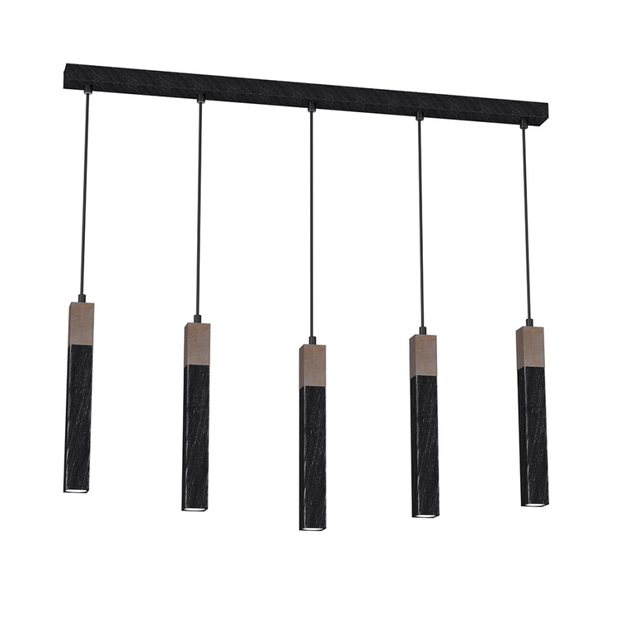 Candelabro suspenso SOLO 5xGU10/MR11/40W/230V preto
