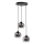 Candelabro suspenso SOLO BLACK 3xE27/60W/230V diâmetro 30 cm