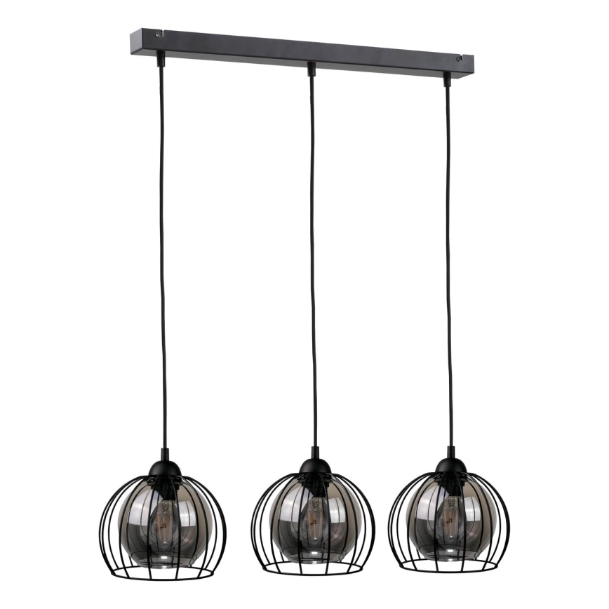 Candelabro suspenso SOLO BLACK 3xE27/60W/230V