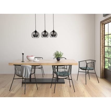 Candelabro suspenso SOLO BLACK 3xE27/60W/230V