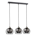 Candelabro suspenso SOLO BLACK 3xE27/60W/230V preto/dourado