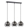 Candelabro suspenso SOLO BLACK 3xE27/60W/230V preto/dourado