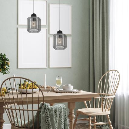Candelabro suspenso SOMBRA 1xE27/60W/230V cinzento